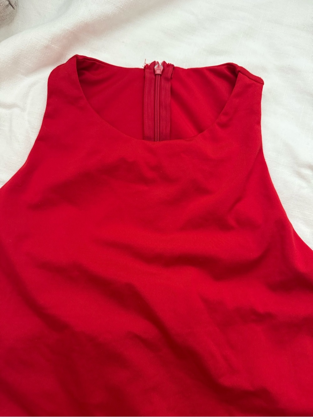 Red Sleeveless Women's Bodysuit